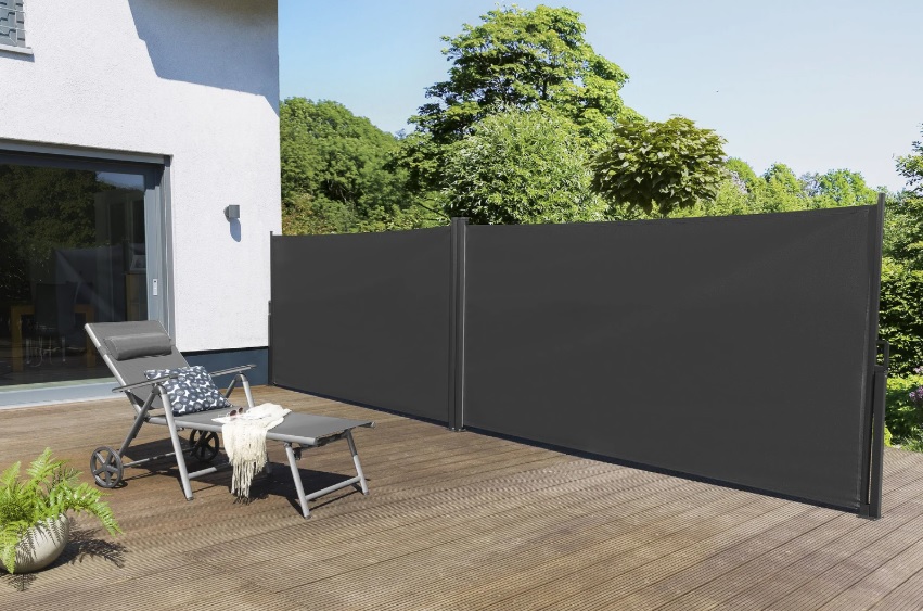 FloraBest Dvojitá boční markýza, 160 x 600 cm, antracitová 2